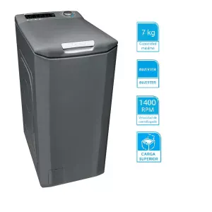 Lavarropa INVERTER Silver Candy carga superior 7 kg, 1400 RPM