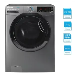 Lavasecarropas INVERTER Candy 10+7Kgs, NFC simply-Fi 1300rpm
