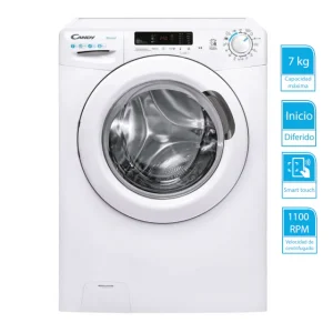 Lavarropa Candy SMART Super SLIM 7 kg 1100 RPM Blanco 16 programas